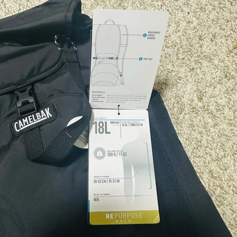 CamelBak Arete 18 Hydration Pack 1.5L Black CB-3032001000 | NWT